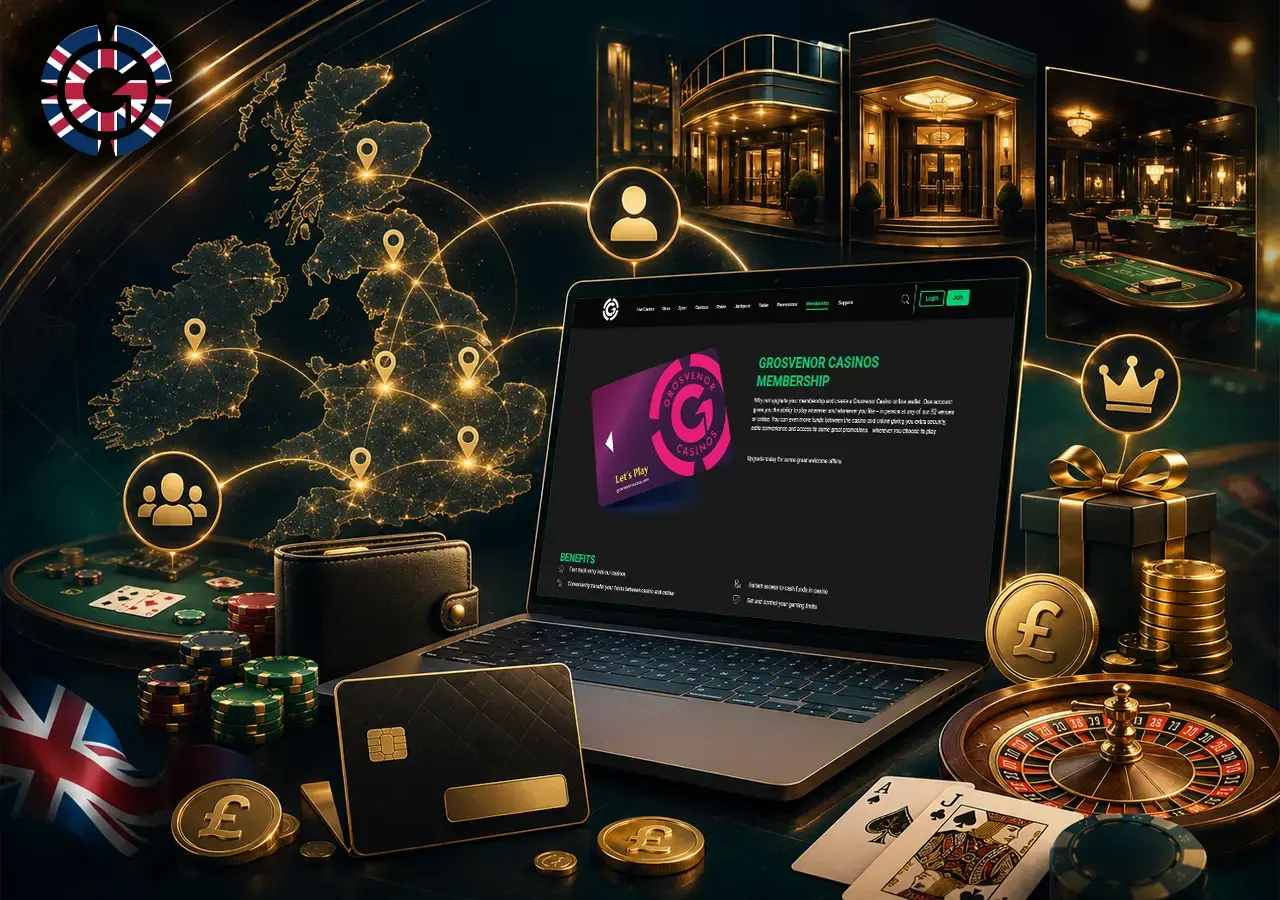 UK venue network illustration with map pins, club entrances and connected online rewards